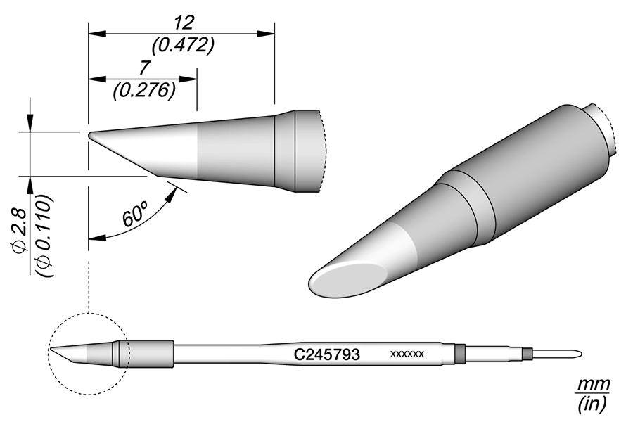 C245793 - Bevel Cartridge Ø 2.8